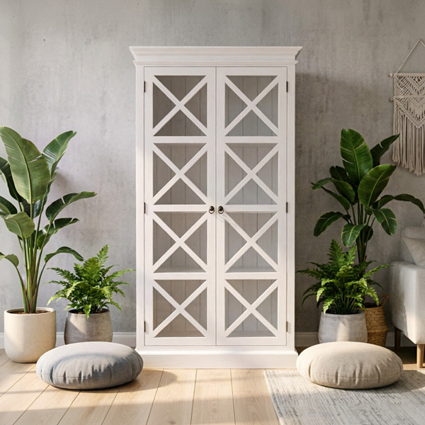 Elegant White Bookcase: Functional and Stylish